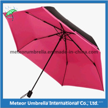 Double Layer 3 Fold Manual Open Anti UV Regenschirm